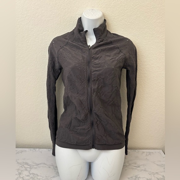 unbranded Jackets & Blazers - Women’s Lightweight Active Zip Jacket Sz XS Gray Stretchy High Neck​